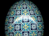 Turquoise Diamonds and Stars Blue Duck Ukrainian Easter Egg Pysanky By So Jeo : pysanky pysanka ukrainian easter egg batik art blue turquoise diamonds stars, blue